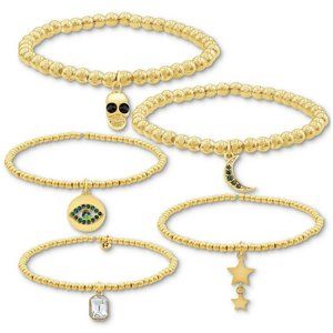 RACHEL Rachel Roy Gold-Tone 5-Pc. Set Charm Stretch Bracelets